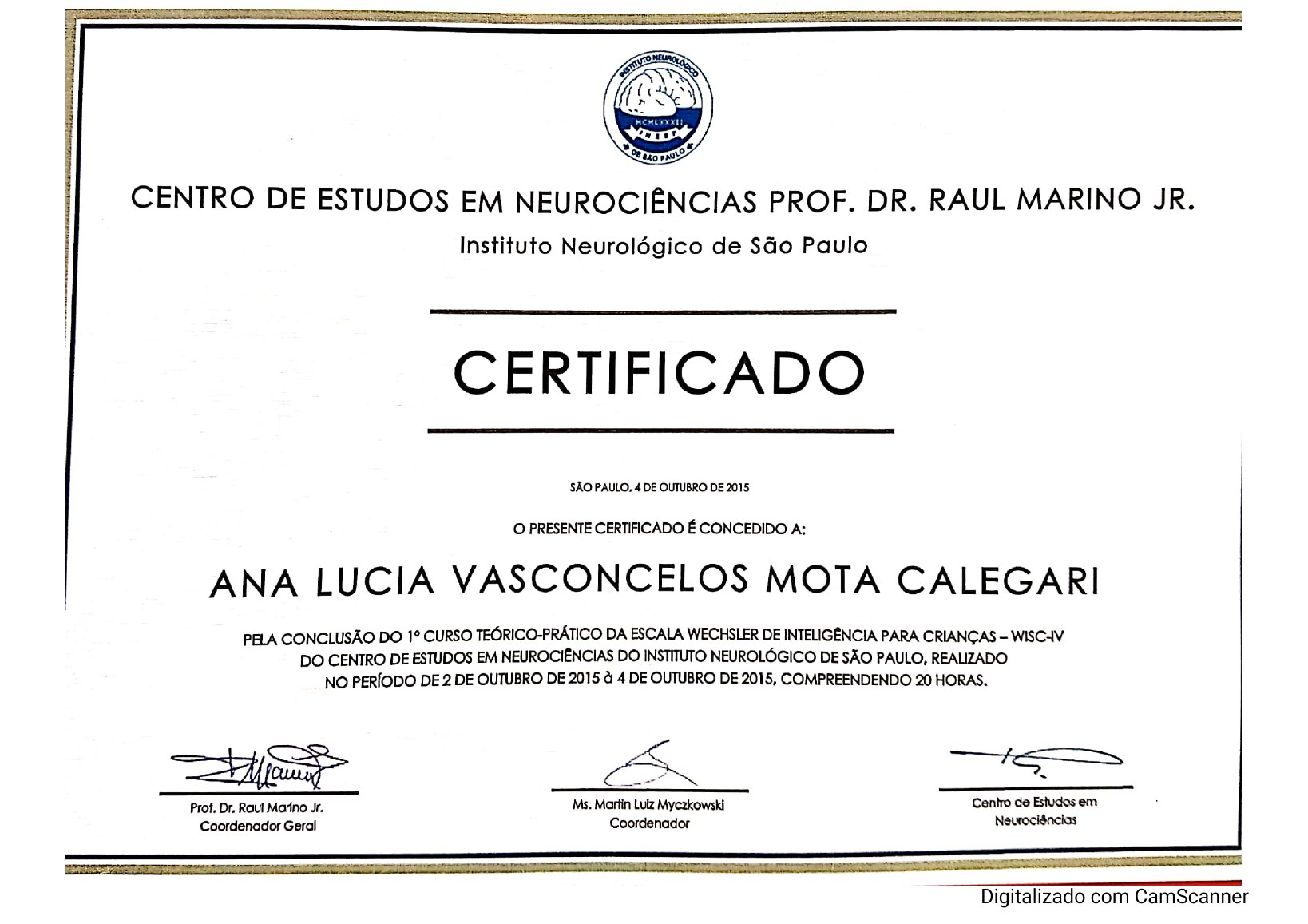 Escala Wechsler de Inteligência para Crianças — WISC-IV de Ana Vasconcelos